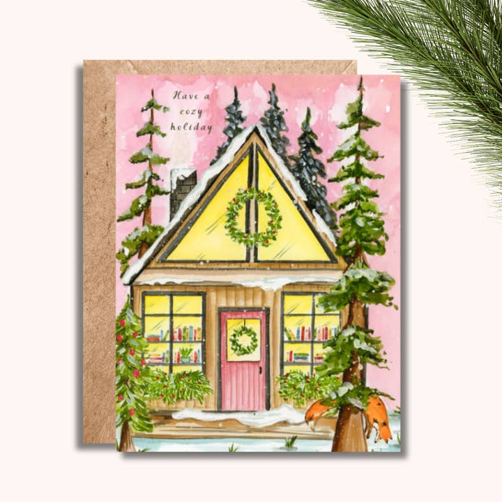 Holiday Cozy Cabin Card