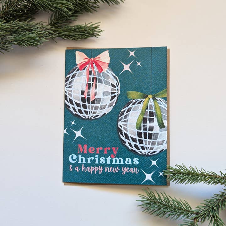 Holiday Disco Balls Card