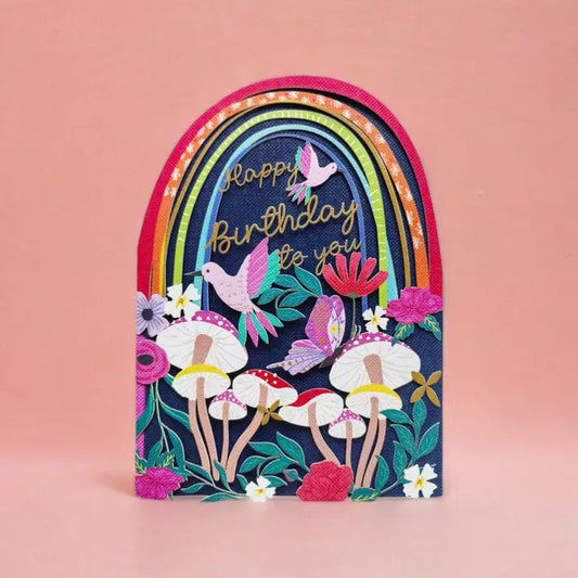Hummingbirds Laser Cut Birthday Card