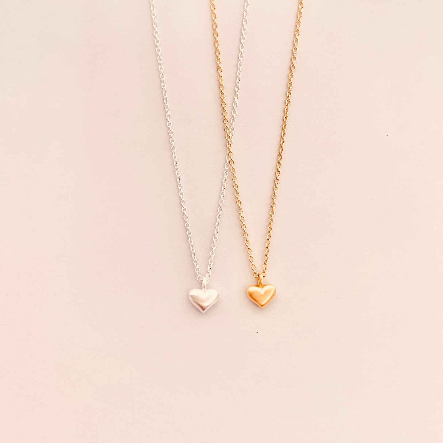 New Puffy Heart Sterling Silver Necklace