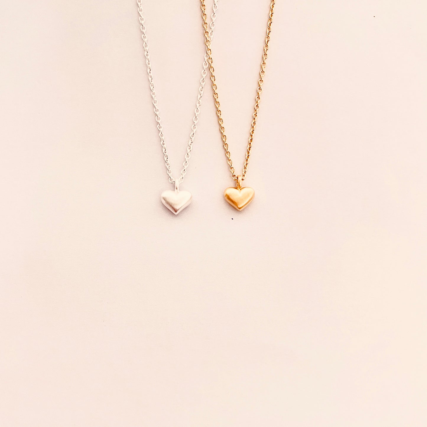 New Puffy Heart Sterling Silver Necklace