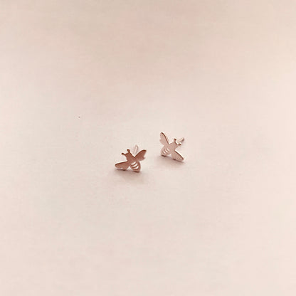 Bee Stud Polished Sterling Silver