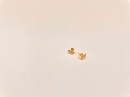 D and Circle Stud 14K Gold Vermeil