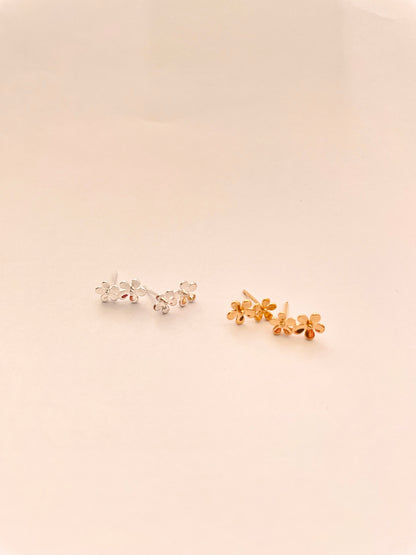 Double Forget Me Not Stud Earrings
