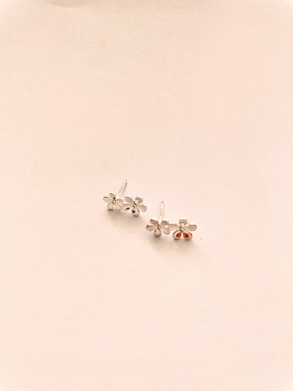 Double Forget Me Not Stud Earrings