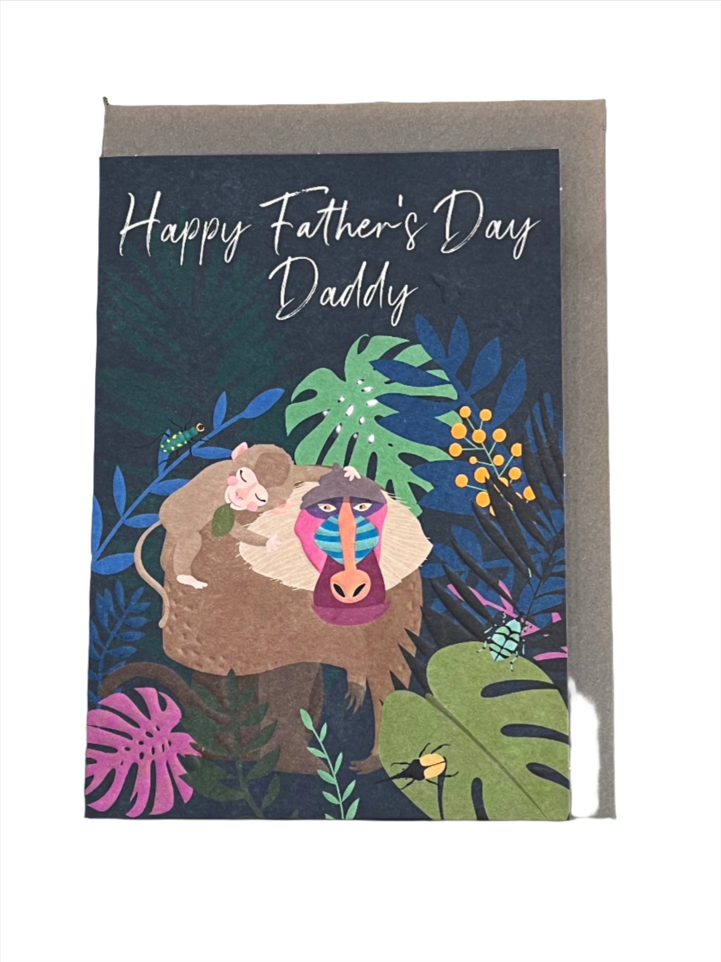Belly Button Designs Happy Father's Day Daddy Monkey Card