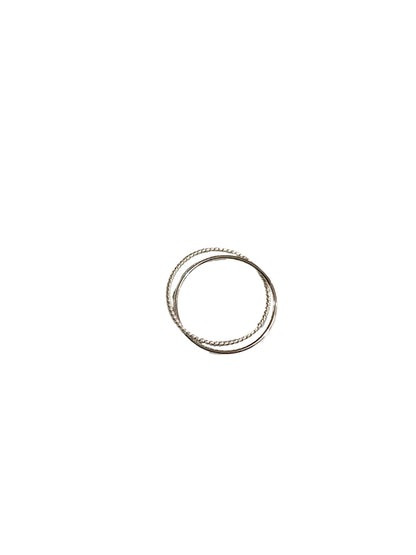 Duo-Lingo Ribbed Skinny Ring