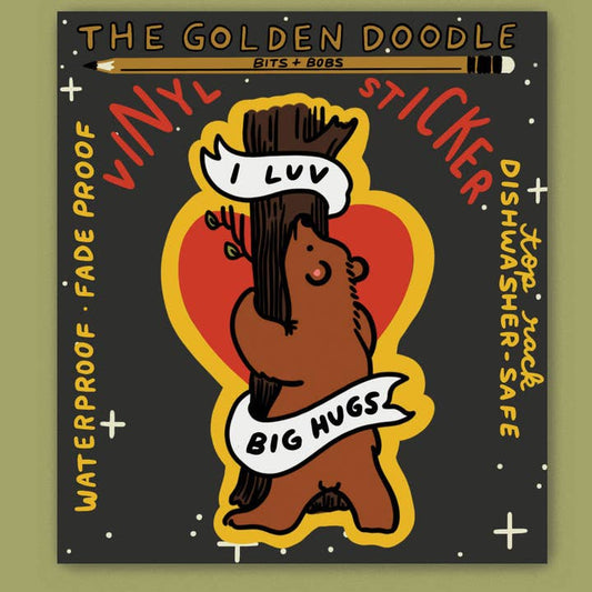 S18 I Luv Big Hugs Waterproof Vinyl Sticker