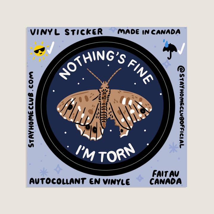 S43 I'm Torn Waterproof Vinyl Sticker