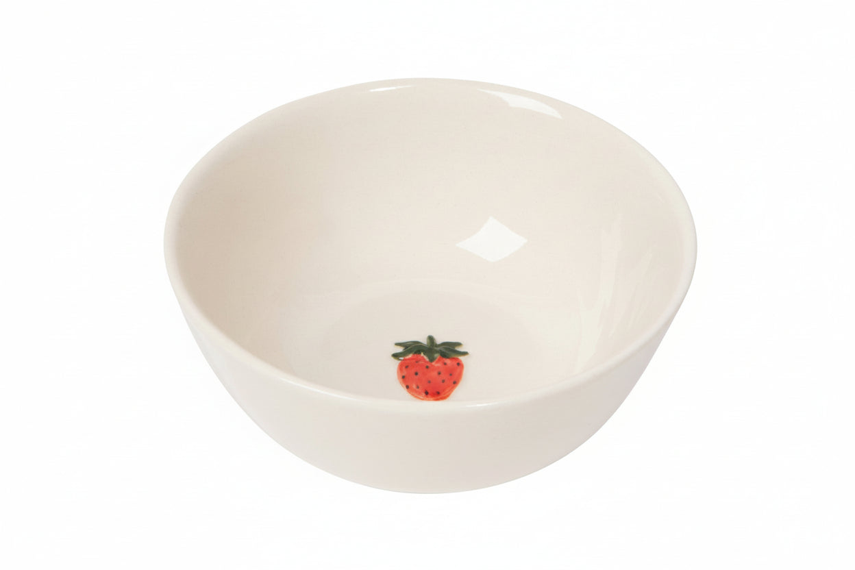 4.75 inch Strawberry Embossed Bowl