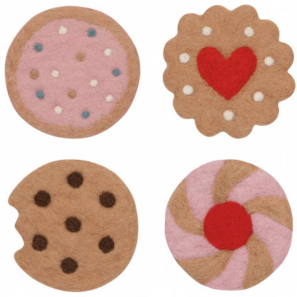 Cookies Felt Coasters Set of 4