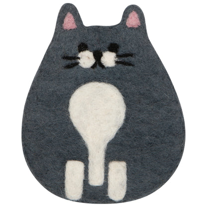 Cat Club Felt Coasters Set of 4