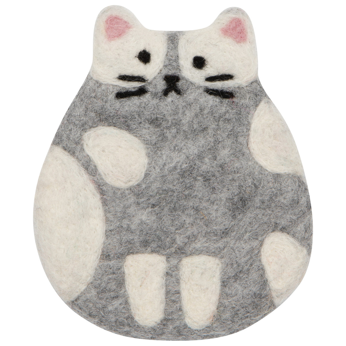 Cat Club Felt Coasters Set of 4