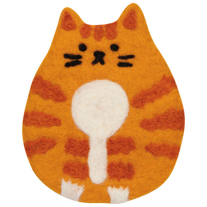 Cat Club Felt Coasters Set of 4
