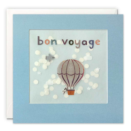 Bon Voyage Flyaway Card with Paper Confetti