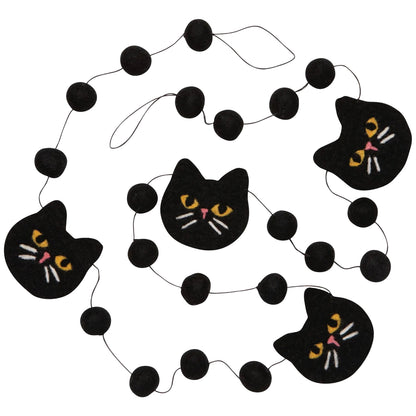 Black Cat Felt Garland