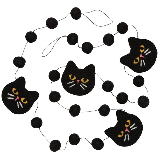 Black Cat Felt Garland
