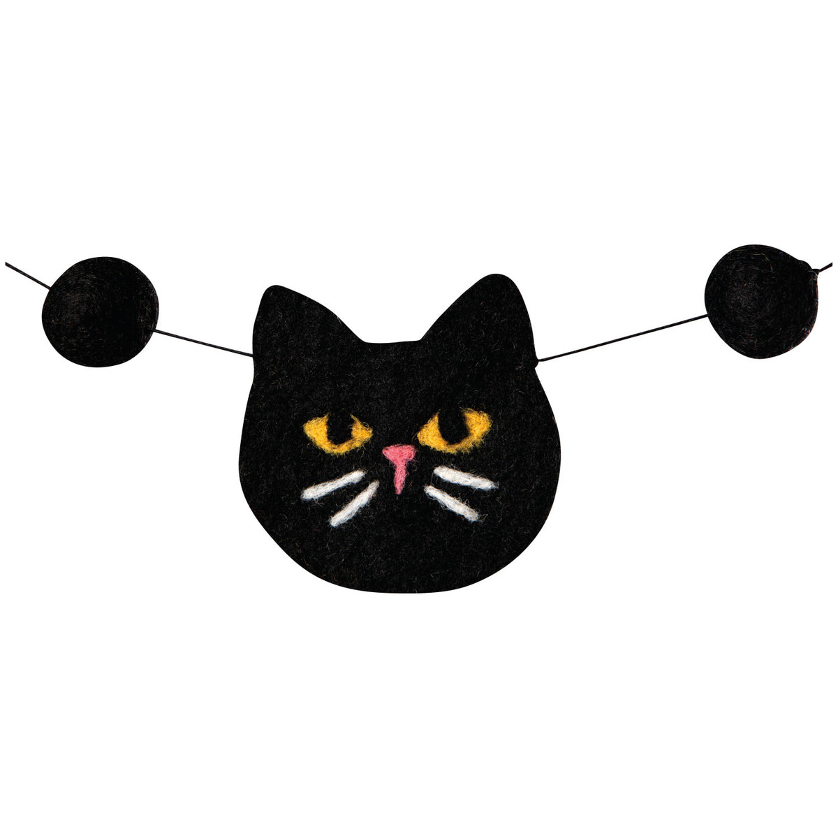 Black Cat Felt Garland