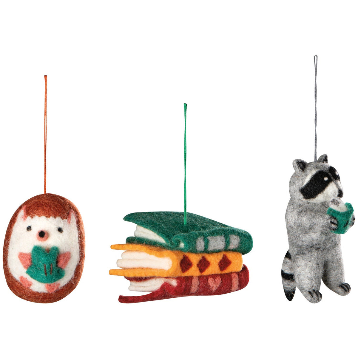 Book Club Felt Christmas Tree Ornaments
