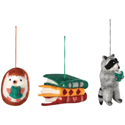 Book Club Felt Christmas Tree Ornaments