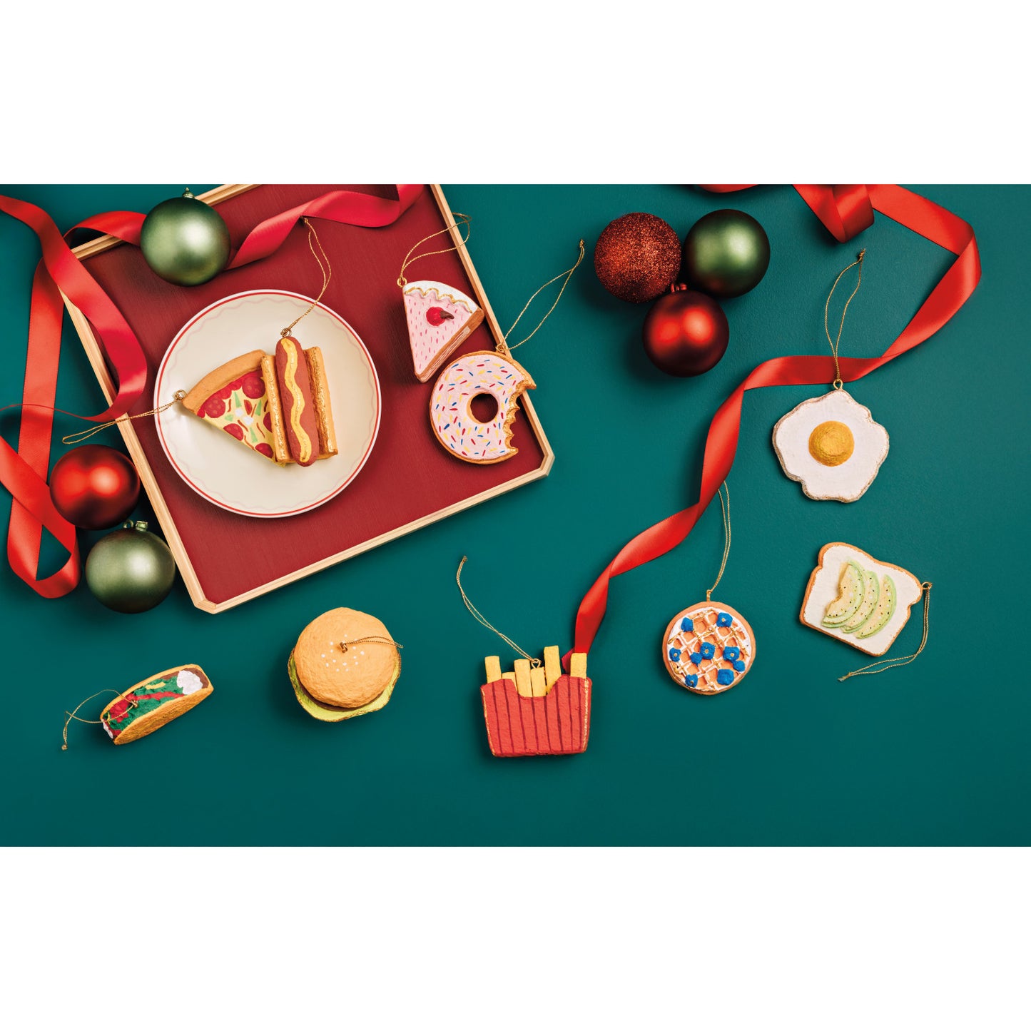 Combo Meal Mache Christmas Tree Ornaments