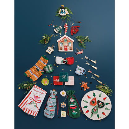 Gumdrop Lane Christmas Felted Wool Trivet