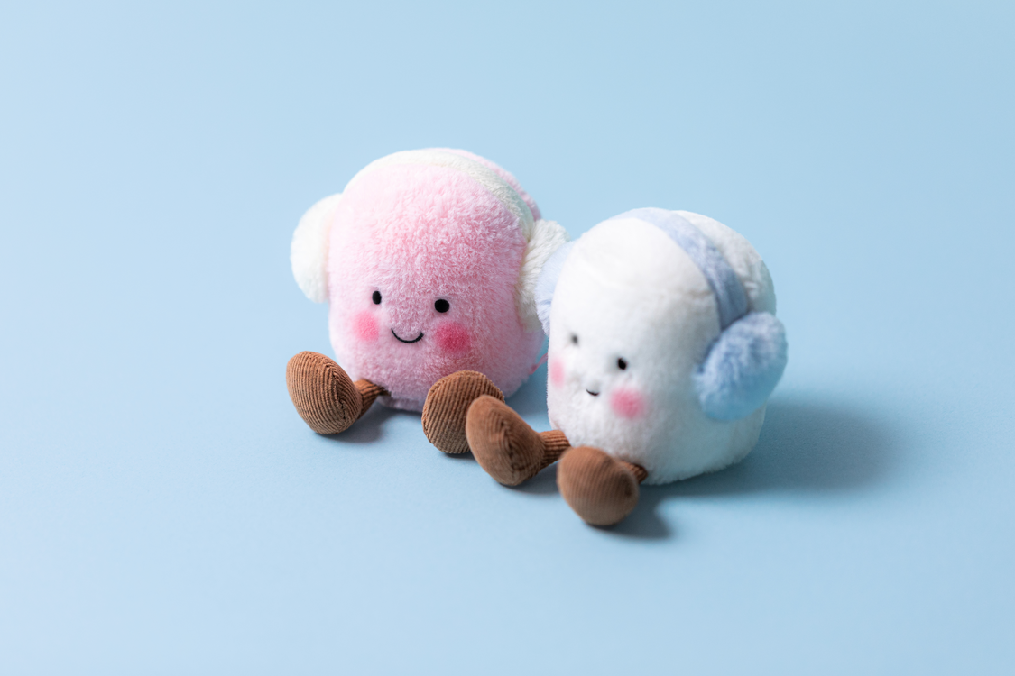 Amuseables Toastie Pink and White Marshmallows Plush Toy
