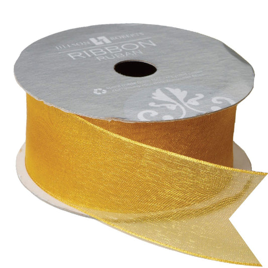 Solid Sheer Ribbon 1 1/2" Gold