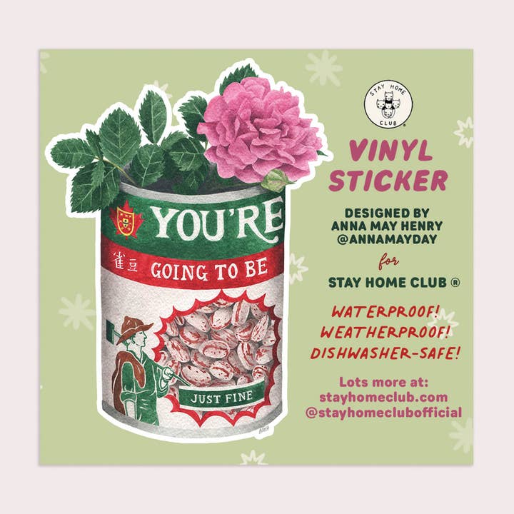 S53 Just Fine Waterproof Vinyl Sticker