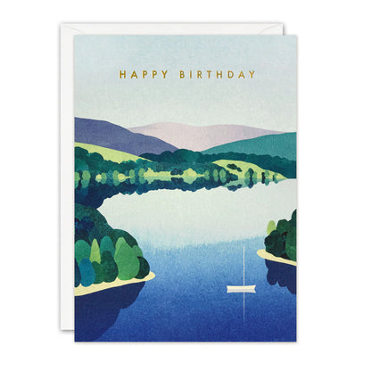 Blue Lake Birthday Card