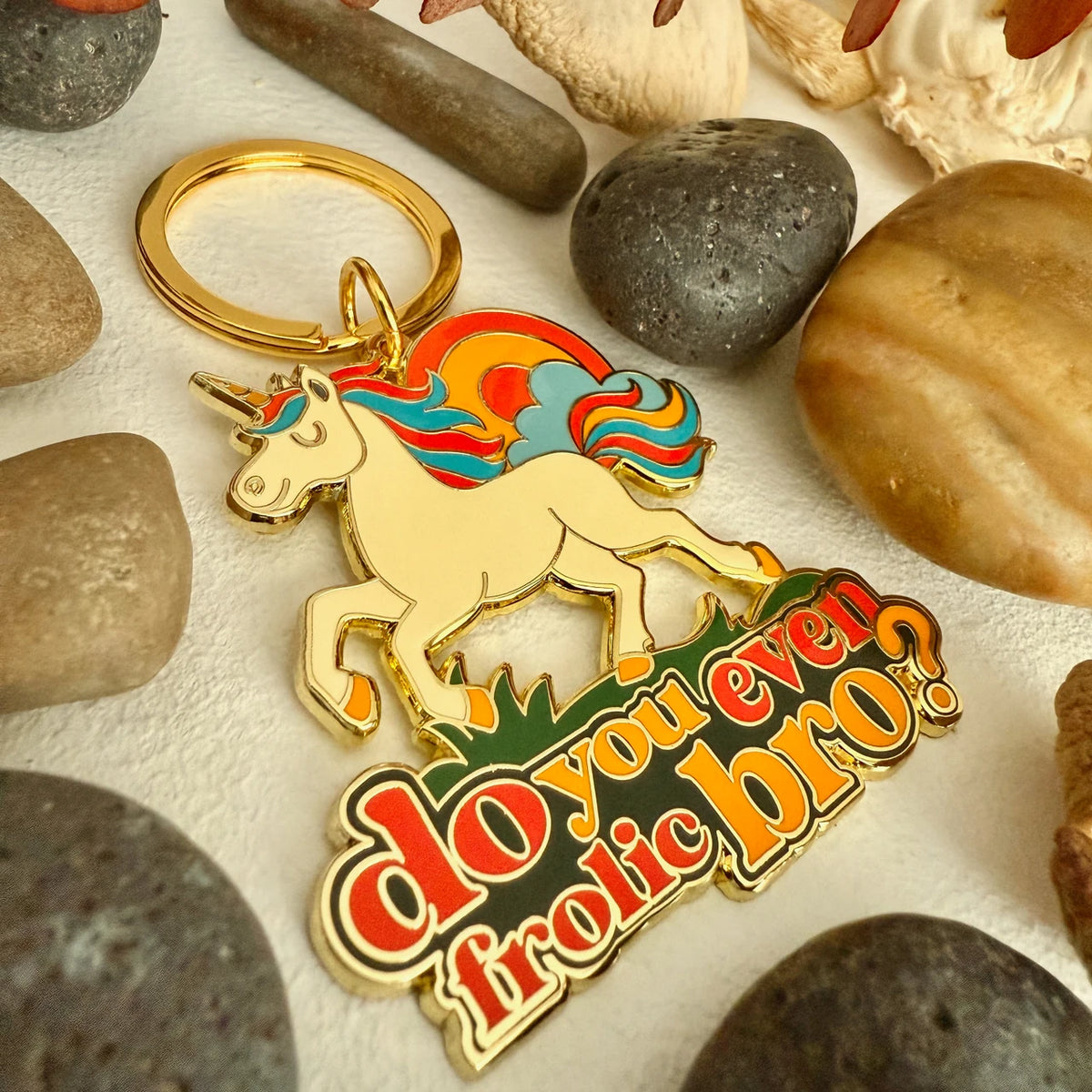 Frolic Unicorn Enamel Keychain