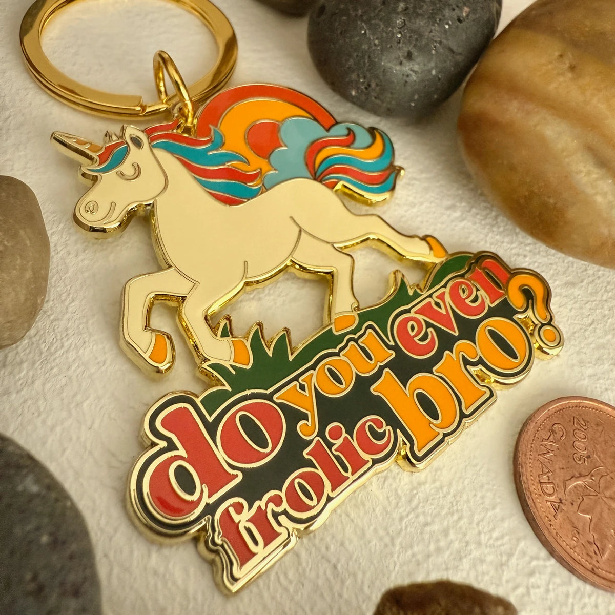 Frolic Unicorn Enamel Keychain
