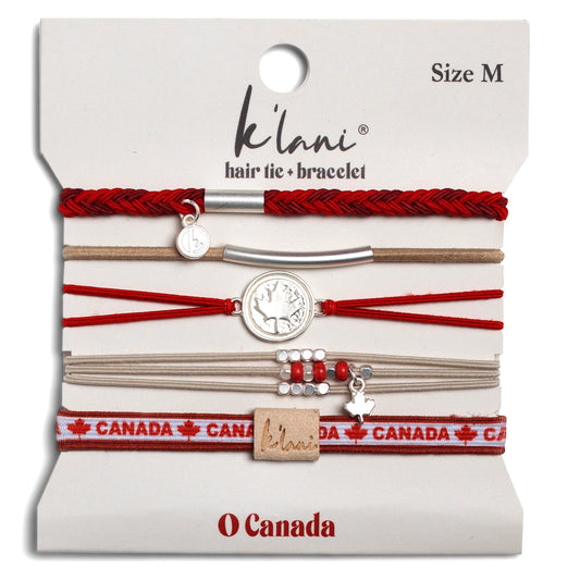 O Canada Hair Tie + Bracelets