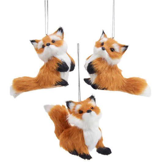 Furry Fox Christmas Ornament