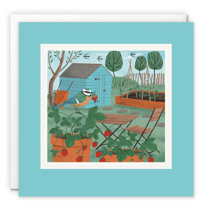 Strawberry Pots Art Card