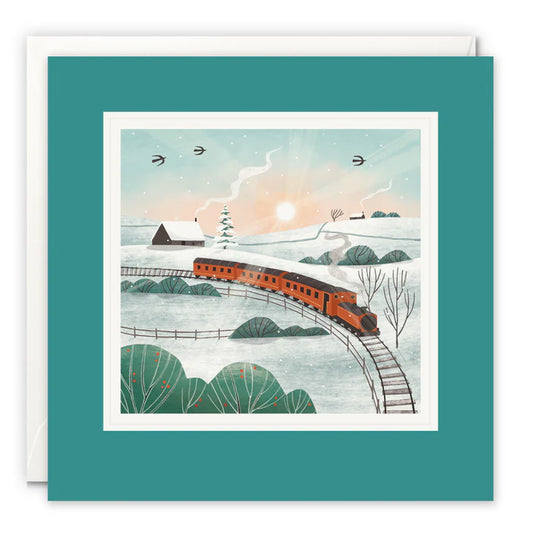 Steam Train Christmas Card