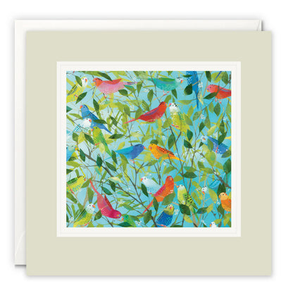 Parakeet Party Art Card