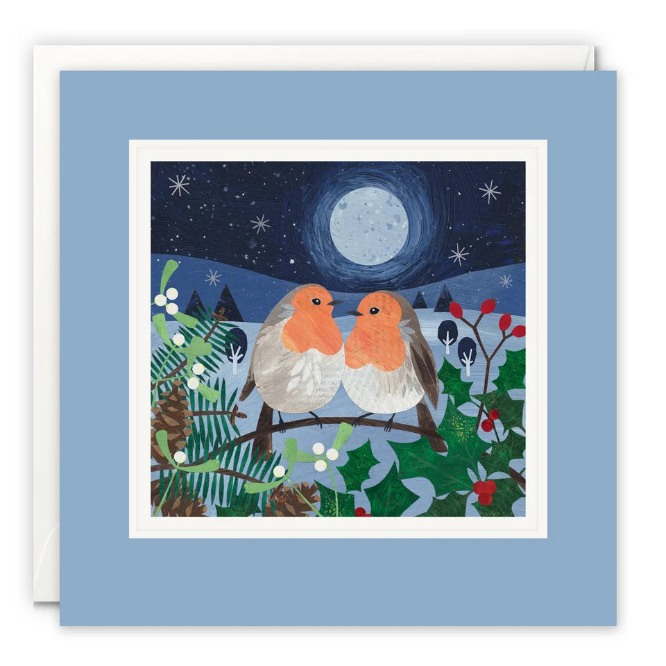 Cosy Christmas Robins Christmas Card