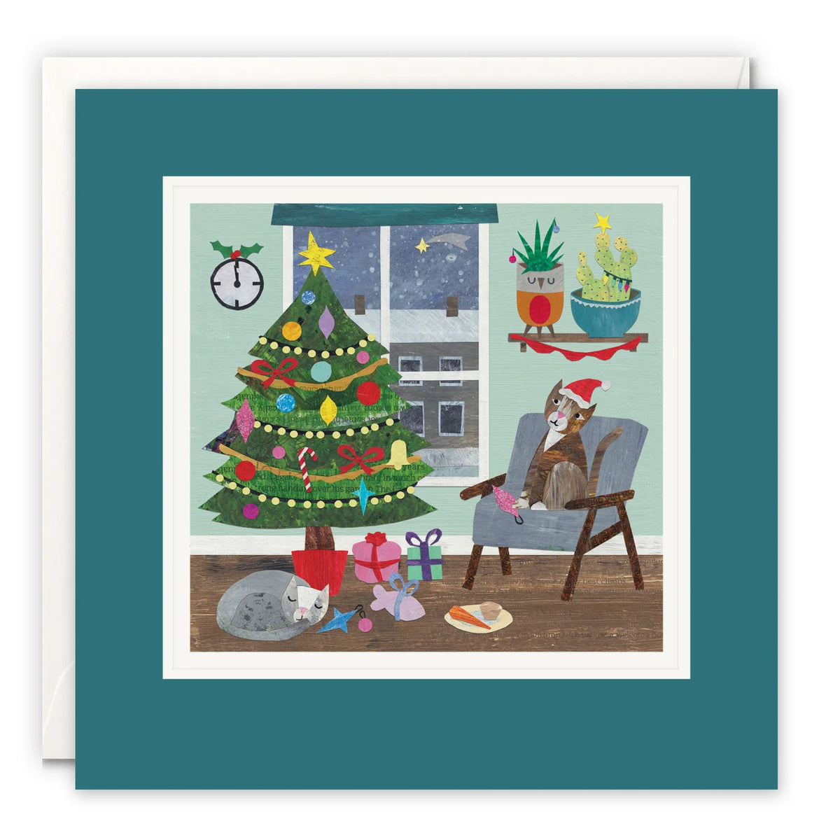 Christmas Eve Cats Christmas Card