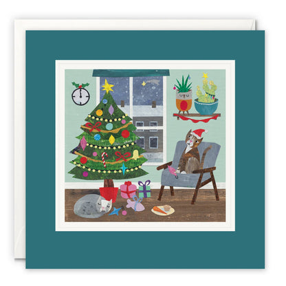 Christmas Eve Cats Christmas Card