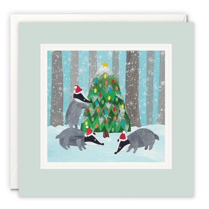 Christmas Badgers Christmas Card