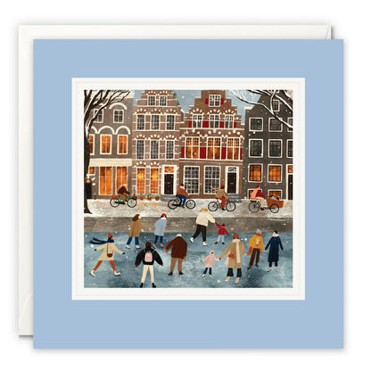Amsterdam Snow Day Christmas Card