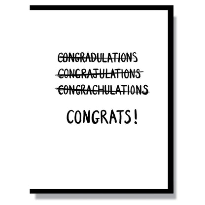 Can't Spell Congrats Card