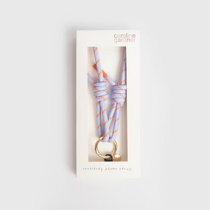 Lilac And Orange Cord Long Phone Strap