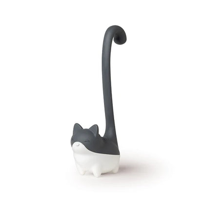 Cat-shaped spoon rest on a white background