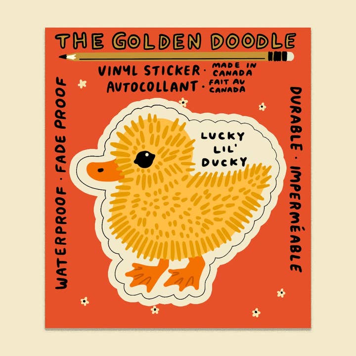 S37 Lucky Lil Ducky Waterproof Vinyl Sticker