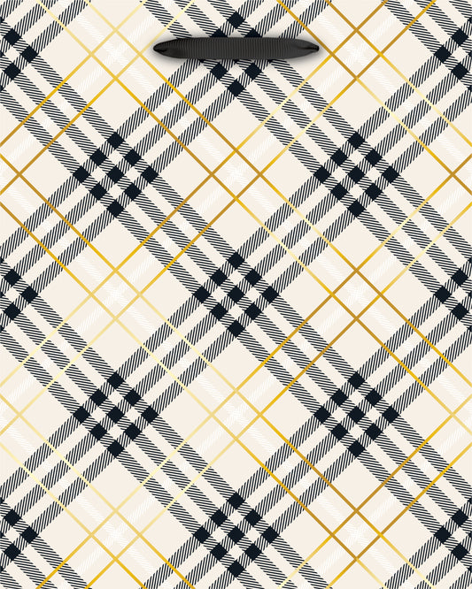 Luxe Lodge-Plaid Medium Gift Bag