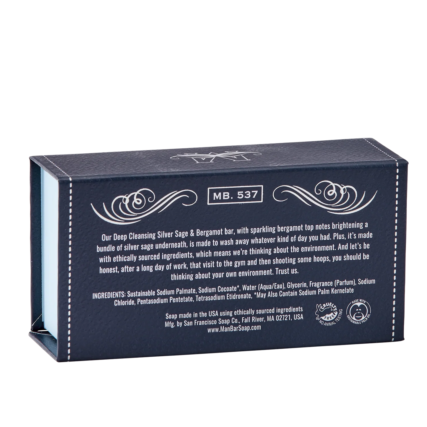 Man Bar Deep Cleansing Silver Sage & Bergamot Soap