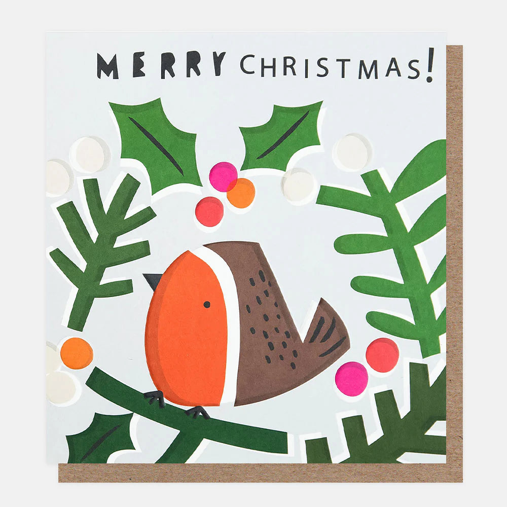 Trees and Robin Card Pack of 8