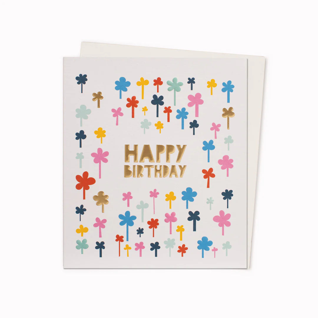 Happy Birthday Flower Garden Card